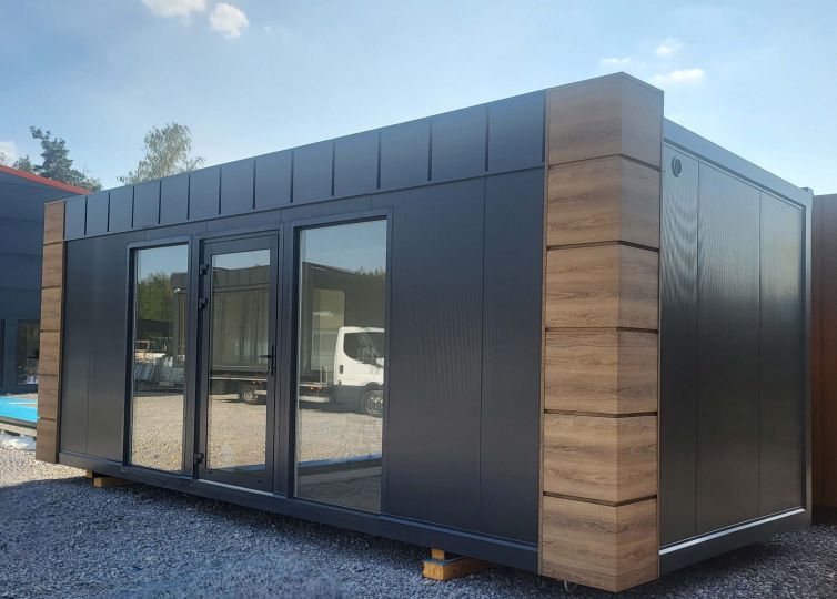 Kontener 7x3 standardowy z dębem bielonym