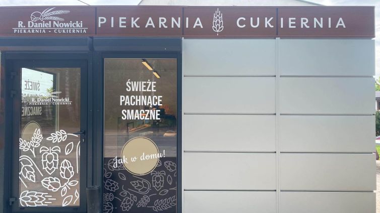 Piekarnia handlowy pawilon z płyty